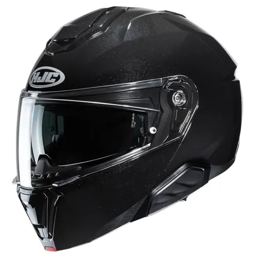 HJC i91 Solid Klapphelm, schwarz, Größe M - Motorradhelm mit doppelter Homologation (P/J) für optimale Sicherheit und hervorragender Passform dank fortschrittlicher CAD Technologie.
