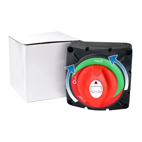 Sayhome 600A Batterieschalter Trennschalter, 12-48V Batterietrennschalter, IP68 Wasserdichter Batteriehauptschalter für RV, Autos, Wohnmobil und Boot (ON/OFF,High Current)