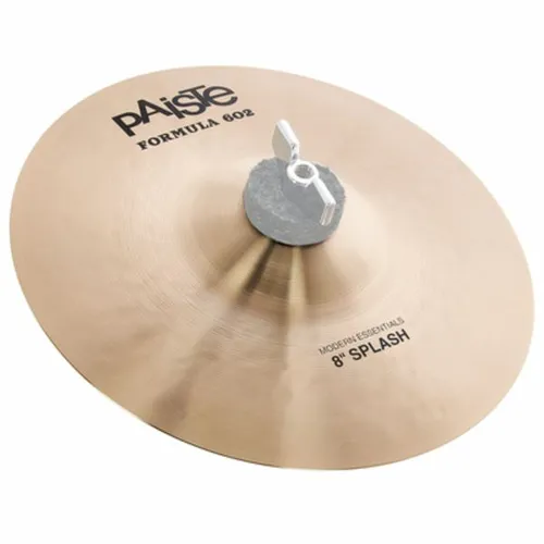 PAISTE 08" 602 Mod. Essential Splash - Hochwertiges 8" Splash-Becken aus CuSn20 Bronze, handgefertigt in der Schweiz. Ideal für lebhafte Akzente in Rock, Pop und Jazz. Mit schnellem, explosivem Sound und 30 Tage Geld-zurück-Garantie!