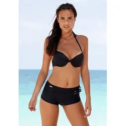 LASCANA Bikini-Hotpants Italy mit Ziergürtel, schwarz - Bikini-Hosen mit elegantem Ziergürtel, aus hochwertiger Microfaser für optimalen Tragekomfort und perfekte Passform.