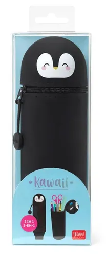 LEGAMI 2-IN-1 KAWAII FEDERMÄPPCHEN SCHLAMPER STIFTEHALTER PINGUIN NEU OVP