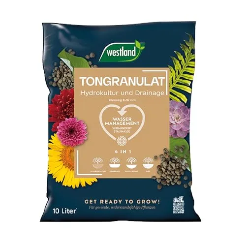 Westland Tongranulat, 10 l – Pflanzgranulat ideal für Hydrokultur, Drainage Substrat ohne chemische Zusätze, für Innen- und Außenbereich