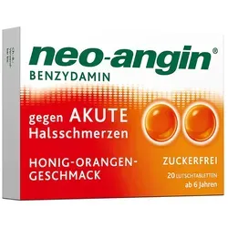 Neo Angin Benzydamin gegen akute Halsschmerzen Honig-Orangengesc