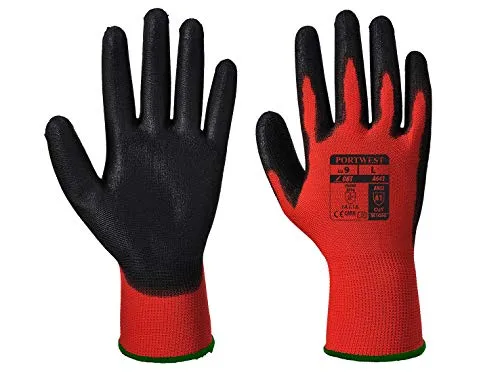Portwest RED PU-SCHAUM-HANDSCHUH, Größe: XXL, Farbe: Rot/Schwarz, A641R8RXXL