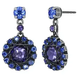 KONPLOTT Paar Ohrstecker KONPLOTT Ohrstecker Gem Royale blau lila antik Silber Ohrring blau|lila