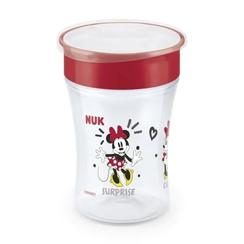 NUK Magic Cup Trinklernbecher | 8+ Monate | 230 ml | Auslaufsicherer 360°-Trinkrand zum Trinken von allen Seiten | Auswaschbar | Disney Minnie Maus