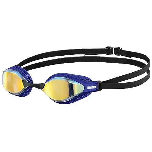 arena Airspeed Mirror Wettkampf Schwimmbrille für Erwachsene - Schwimmbrille mit Anti-Fog Gläsern und UV-Schutz für ein erweitertes Sichtfeld. Die Air-Seals Dichtungen bieten ein leichtes Tragegefühl, ideal für Wettkampfschwimmer.