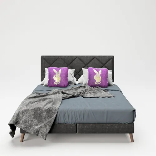 PLAYBOY Boxspringbett "AUDREY" 180x200 cm - Elegantes Boxspringbett im 60er Jahre Club-Stil, aus Samtstoff mit Diamond Stitching, inklusive Topper und Matratze für optimalen Schlafkomfort.