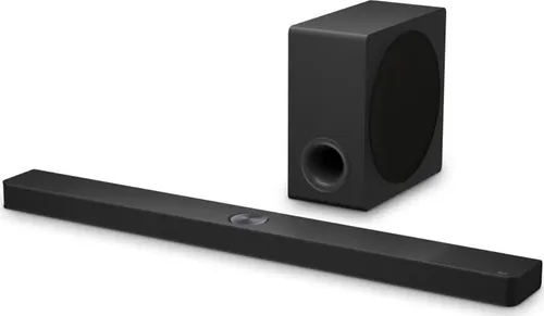 LG S90TY Intelligente Soundbar mit Dolby Atmos - 5.1.3 Kanäle, 570 W Leistung und WOW Synergy für nahtlose Integration mit LG OLED-Fernsehern – erleben Sie hochwertigen Surround-Sound und intelligente Audioanpassung.