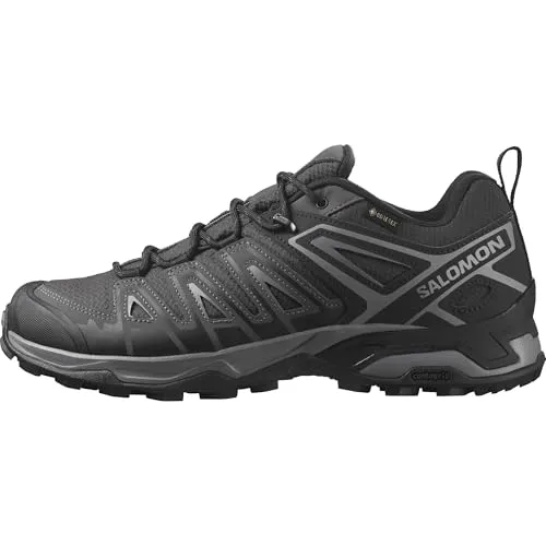 Salomon X Ultra Pioneer Herren Wanderschuhe – wasserdicht und robust - Vielseitige Herren Wanderschuhe mit GORE-TEX-Membran für trockene Füße. Die spezielle SensiFit-Konstruktion sorgt für sicheren Halt, während die Schaumstoffdämpfung Komfort und Stabilität bietet. Ideal für Abenteuer in jedem Terrain.