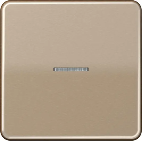 Jung CD10911STRFGB KNX RF Taster 1-fach - Aluminium eloxiert in gold-bronze - Multifunktionaler Taster für Jalousien, Licht und Raumtemperaturregelung, ideal für modernes Wohnen und intelligente Steuerung.