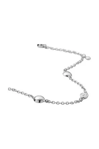 DKNY Collier Damen, aus Edelstahl, Erbskette, Karabiner, Silber, 80cm lang