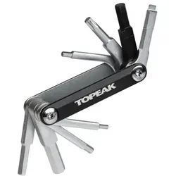 Topeak 9 Functions Multitool Silber - Fahrradwerkzeuge: Kompaktes Multitool aus hochwertigem CNC-gefrästem Aluminium mit 9 Funktionen, ideal für Radfahrer, die unterwegs flexibel und gut ausgestattet sein möchten.