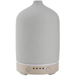 BUTLERS Aroma-Diffuser Cloud Nine – Duftspender für ein angenehmes Raumklima - Eleganter Aroma-Diffuser aus Keramik mit automatischer Duftverbreitung für ätherische Öle. Ideal für jeden Raum, bietet sieben einstellbare LED-Farben für stimmungsvolle Akzente.