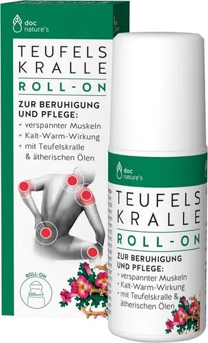 doc phytolabor Massageöl Teufelskralle GEL Roll-On 50ml - Massageöl zur Linderung von Muskel- und Gelenkschmerzen mit einzigartiger warm-kalt Wirkung. Ideal zur Reduzierung von Schwellungen und zur Unterstützung der Regeneration.