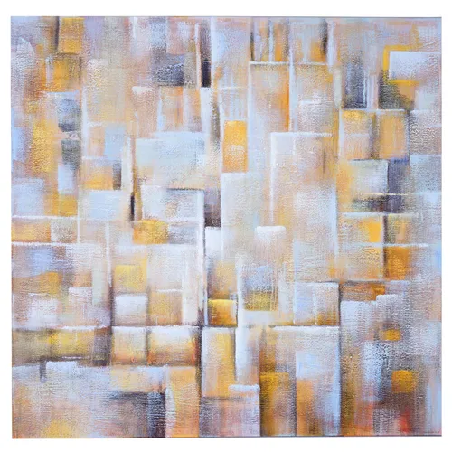 Mendler Ölgemälde Cubes, handgemaltes Wandbild 100x100cm - Erleben Sie individuelle Kunst mit unserem 100x100cm großen, handgemalten Ölgemälde. Jedes Stück erzählt eine eigene Geschichte und verwandelt Ihre Räume in eine inspirierende Galerie.