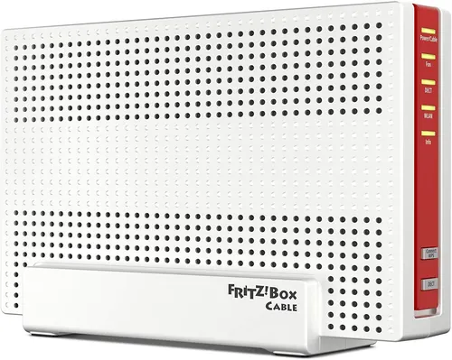 AVM FRITZ!Box 6590 Cable Router mit WLAN AC + N - Leistungsstarker Router mit integriertem Kabel-Modem für bis zu 1.760 Mbit/s. Dualband WLAN AC + N sorgt für stabile Verbindungen, ideal für mehrere Geräte. Inklusive VoIP-Telefonanlage und sicherem Fernzugriff.