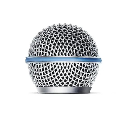 Shure RK 265G Ersatzkorb für Beta 58 Mikrofon, Silber/Grau - Pop-Filter für Mikrofone, sorgt für klare Sprachübertragung und schützt Ihr Mikrofon vor unerwünschten Geräuschen.