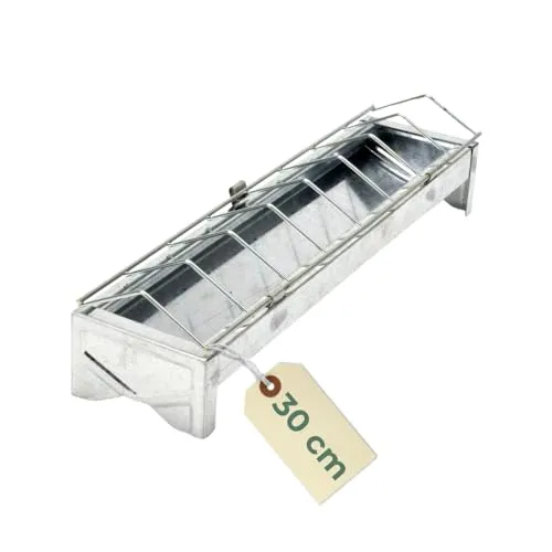 Futtertrog Metall Küken Futterautomat Hühner Zubehör Kükenfutter Automat Futterspender Küken Hühner Futtertrog Gitter 30 cm
