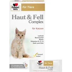 Doppelherz für Tiere Haut&Fell Complex für Katzen 25 ST