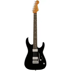 Charvel Super Stock DKA 22 HH - Limitierte E-Gitarre in Hochglanz Schwarz - Gitarren – Limitierte Edition mit gewölbtem Erlekorpus und HH-Tonabnehmerkonfiguration für einen fantastischen Klang. Ideal für Musiker, die höchste Ansprüche an Design und Sound stellen.