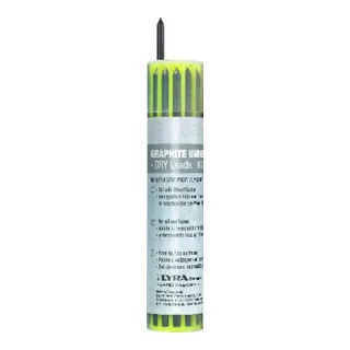 LYRA-Dry Ersatz-Minen Set Graphite - 12 Ersatzminen für Baumarker Tieflochmarker - Ersatzminen für Baumarker mit einem Durchmesser von 2,8 mm in Graphitfarbe. Ideal für präzises Arbeiten und lange Haltbarkeit.