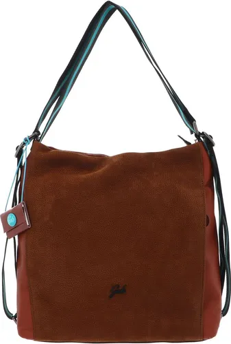 Gabs Leder Schultertasche Rucksack Aissa TG Momu Black Bruciato - Braun - Vielseitige Gabs Schultertasche, die sich auch als Rucksack nutzen lässt. Aus hochwertigem Kalbsleder, mit praktischem Innenlayout und verstellbaren Riemen für optimalen Tragekomfort.