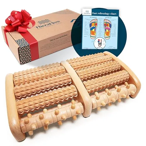 TheraFlow Fußmassagerolle - Massagegerät für gezielte Fußreflexzonenmassage, ideal zur Entspannung und Schmerzlinderung nach einem langen Tag.