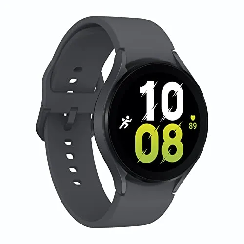 Samsung Galaxy Watch 5 (44 mm) Bluetooth - Smarte Fitnessuhr in Graphit - Smartwatch mit modernem Aluminiumdesign und Saphirglas, bietet präzises Fitness-Tracking und Coaching-Funktionen für einen gesunden Lebensstil.