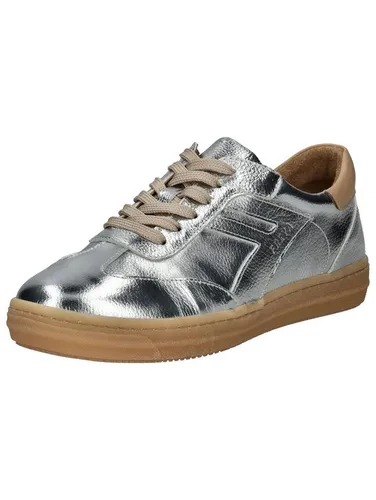 Andrea Conti Sneaker Leder, Damen Gr. 39, Silber/Beige - Casual Sneaker mit hochwertigem Leder und gepolsterter Decksohle für höchsten Tragekomfort. Der coole Materialmix im Lagen-Look macht diesen Schuh zum Hingucker!