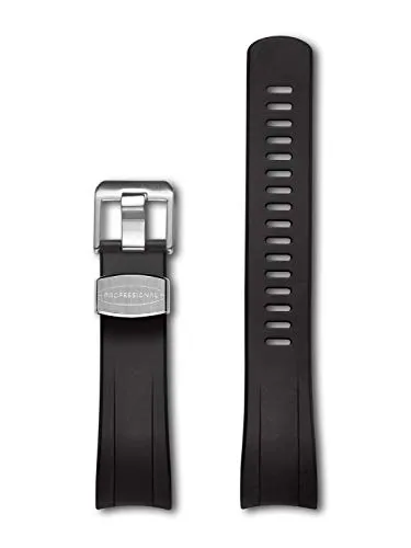 CRAFTER BLUE CB09 Uhrenarmband mit Rundanstoß Gummiband Ersatz für Seiko Samurai Prospex Automatic Dive Watch SRPB51, SRPB09, SRPB53, SBDY007, SBDY009, SBDY011, SBDY019 etc Schwarz