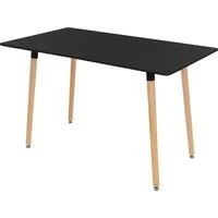 ML-Design Esstisch aus Holz - Rechteckiger Küchentisch für 4-6 Personen - Esstisch im skandinavischen Design mit massiven Buchenholzbeinen und stabiler MDF-Tischplatte. Ideal für gesellige Runden oder als vielseitiger Schreibtisch - robust, pflegeleicht und elegant.