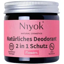 Niyok 2 in 1 anti-transpirante Deocreme - Flowers 40 ml
