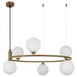 Maytoni Pendelleuchte aus Messing und Glas, höhenverstellbar - Moderne Pendelleuchte aus Metall und Glas, 58x28x65 cm, mit gleichmäßiger Lichtverteilung und individuell anpassbarer Höhe – ideal für stilvolle Innenbeleuchtung.