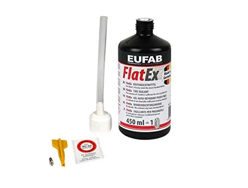 Eufab FlatEx Reifendichtmittel für Autoreifen 450 ml Reifenpannenset 21069