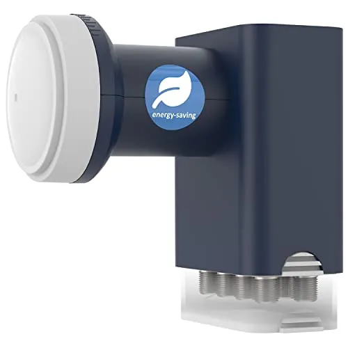 DUR-line Blue ECO Octo - Stromspar-LNB für 8 Teilnehmer - Premium LNB für bis zu 8 Receiver, spart jährlich Strom und Kosten. Ideal für Full HD, 4K und 3D - wetterfest und schützt zuverlässig vor Störungen.