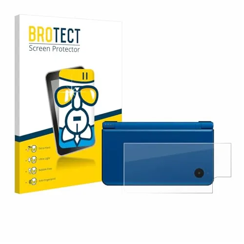 BROTECT Schutzglas für Nintendo DSi XL (Gehäuse) Schutzfolie Panzer Folie Glas Displayschutz Made in Germany [Kratzfest 9H, Anti-Fingerprint]