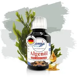 NordicVital Algenöl 100% vegan, reich an Omega-3 für Tiere - Premium Algenöl für Hunde, Katzen & Pferde, pflanzliche Omega-3-Power mit hoher Bioverfügbarkeit, ideal für Haut und Fell, vielseitig einsetzbar und einfach zu dosieren.