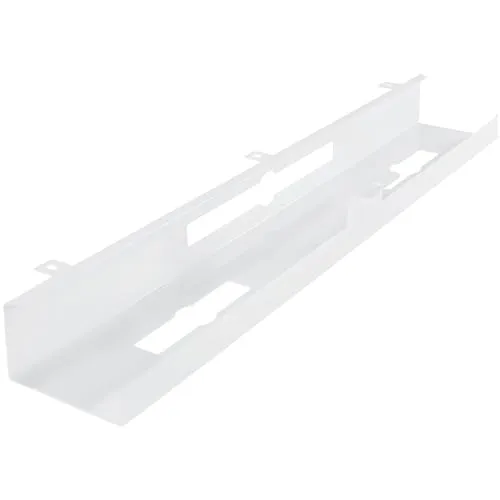 FineBuy Kabelkanal Schreibtisch 80x7x13 cm breit Untertisch Kabelführung Metall, Kabelmanagement Kabelwanne Pulverbeschichtet, Kabelschacht waagrecht