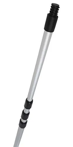 vom Pullach Hof Teleskopstange 4 Meter - Aluminium Teleskopstange ausziehbar bis 4m, ideal für Haushalt, Garten und Poolzubehör. Vielseitig einsetzbar mit Gewindekopf für viele Aufsätze.