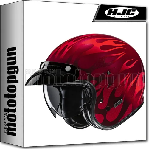 HJC V31 FIRO MC1 S Jethelm für Motorrad - Stylischer Jethelm mit 2 Jahren Herstellergarantie, gefertigt aus fortschrittlichem Fiberglas-Verbundmaterial. Ideal für Onroad-Aktivitäten und bietet geprüfte Sicherheit nach ECE 22.06.