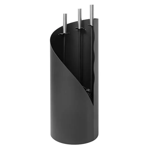 Raik Kamingarnitur FRITZ, 3-teilig - Modernes Kaminbesteck in Schwarz mit Edelstahlgriff, ideal für Kamin, Ofen und Grill – Qualität von einer deutschen Marke.