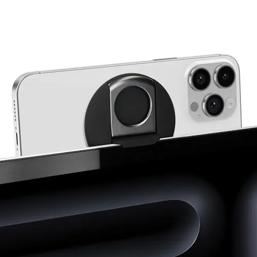 kwmobile Webcam Halterung kompatibel mit Apple MacBook OS Ventura/iOS 16 iPhone 16 15 14 13 12 Mount - Magnetischer Camera Holder für Monitor - Schwarz