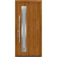 Haustür EcoStar ISOPRO IP 780S Links golden oak - Türen, elegante Holzoptik in golden oak, energieeffizient mit Polyurethankern für optimale Dämmung und Sicherheit.