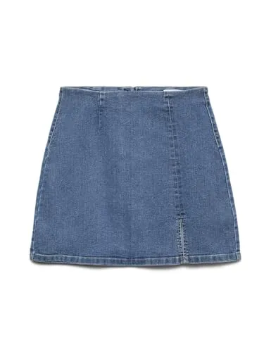 VERO MODA Damen VMNELLY HR Short Skirt DNM Mix NOOS - Moderner Denim-Rock - Stylischer kurzer Denim-Rock für Damen von VERO MODA, ideal für lässige Sommerlooks und vielseitig kombinierbar.