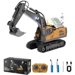 VEVOR Ferngesteuerter Bagger 11 Kanal 1:20 - RC-Modelle mit realistischer Ausgrabungsfunktion, ideal für Spielspaß und kreative Bauprojekte, ausgestattet mit langlebigen Ketten und langer Akkulaufzeit.