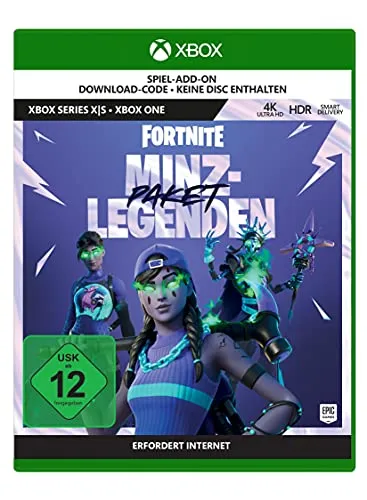 KOO FORTNITE: MINZ-LEGENDEN PAKET für XBox One - Spiele Fortnite mit dem Minzlegenden-Paket! Enthält exklusive Outfits, Rücken-Accessoires, Spitzhacken und 1.000 V-Bucks für individuelle Anpassungen im Spiel.
