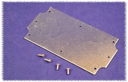 Hammond Electronics 1554NPL Montageplatte (L x B x H) 108 x 107 x 1mm Stahlblech Natur 1St.