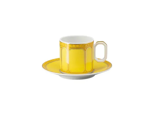 Swarovski Espressotasse Jonquil 2tlg - Elegantes Porzellan-Set - Exquisites 2-teiliges Espressotassen-Set in sonnigem Jonquil mit funkelnden Kristalldekoren. Spülmaschinengeeignet und ideal für stilvolle Kaffeepausen. Ein Highlight für jeden Kaffeeliebhaber!