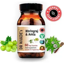 DR WAKDE'S Bhringraj & Amla Kapseln | 60 Vegi Caps | Ayurveda-Supplement | Vegan | 100% Kräuter | Mengenrabatte | Am selben Tag Versand